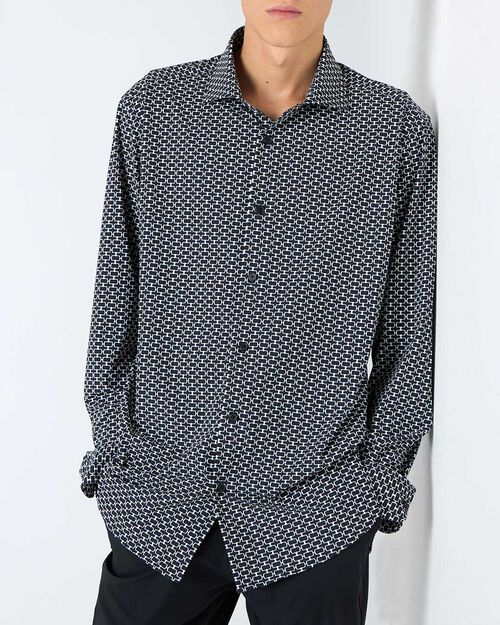Camicia uomo bianco-nero, BINE