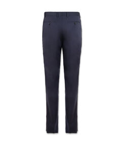 Pantalone da uomo di cotone blu, Valerio 1966, 25R1T0710COBLUE44, 002 preview
