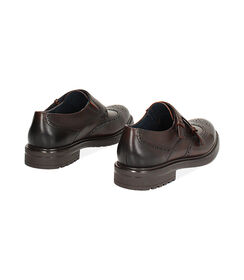 Stringate monk-strap moro in pelle, Valerio 1966, 24U6T3812PEMORO041, 003 preview
