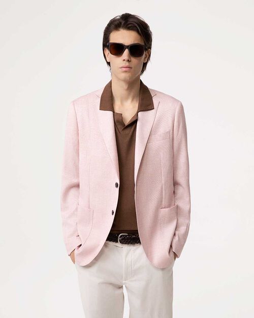 Giacca rosa taglio classico, PINK