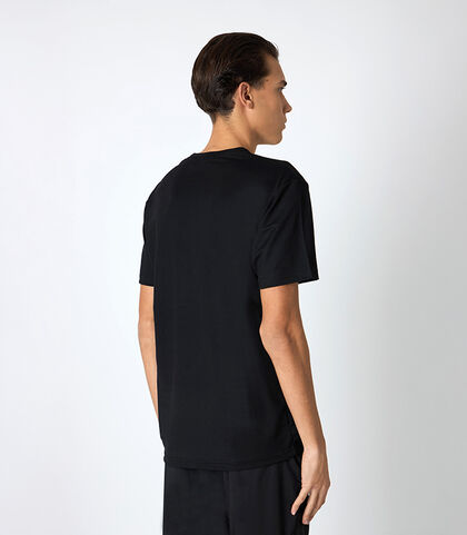 T-shirt da uomo stretch nera, Valerio 1966, 25R1T2412TSNERO42, 002