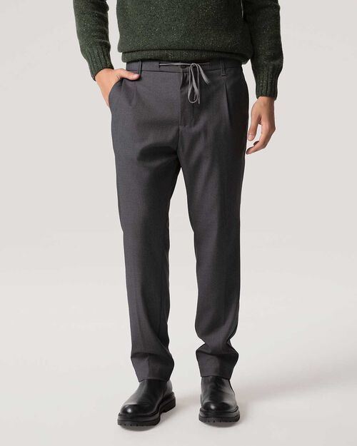 Pantaloni grigi con cintura regolabile, GREY