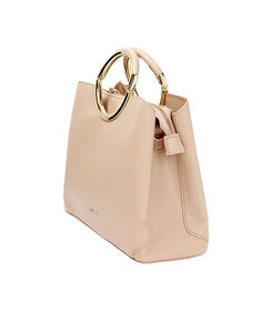 Borsa a mano donna beige con manico circolare, Valerio 1966, 2523T3636EPBEIGUNI, 003 preview