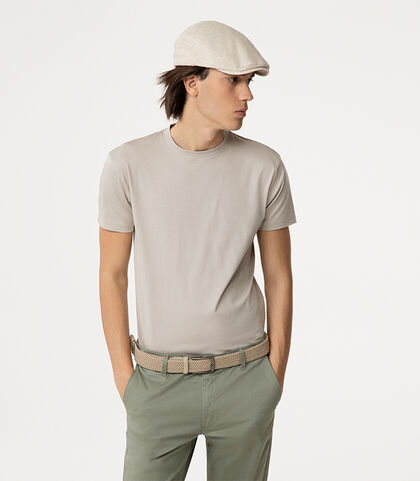 T-shirt beige essenziale, Valerio 1966, 27D8T1151COBEIGI, 002