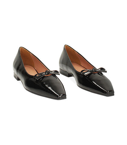 Ballerina nera in naplak a punta, Valerio 1966, 24M8T0501NPNERO035, 002