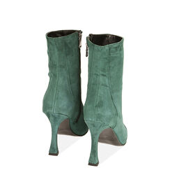 Ankle boots verdi in camoscio, tacco 10 cm , Valerio 1966, 20L6T7088CMVERD036, 003 preview