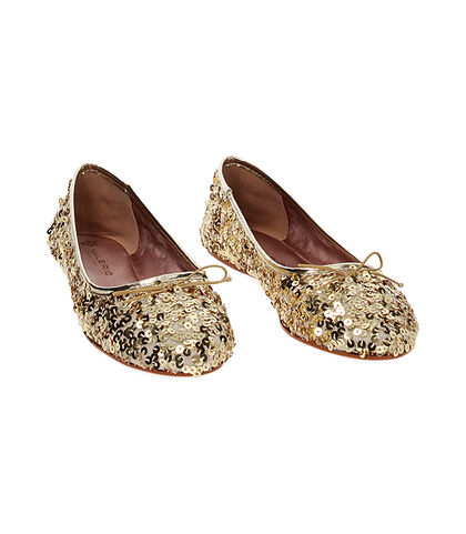 Ballerine oro con paillettes, Valerio 1966, 2349T0918PLOROG035, 002