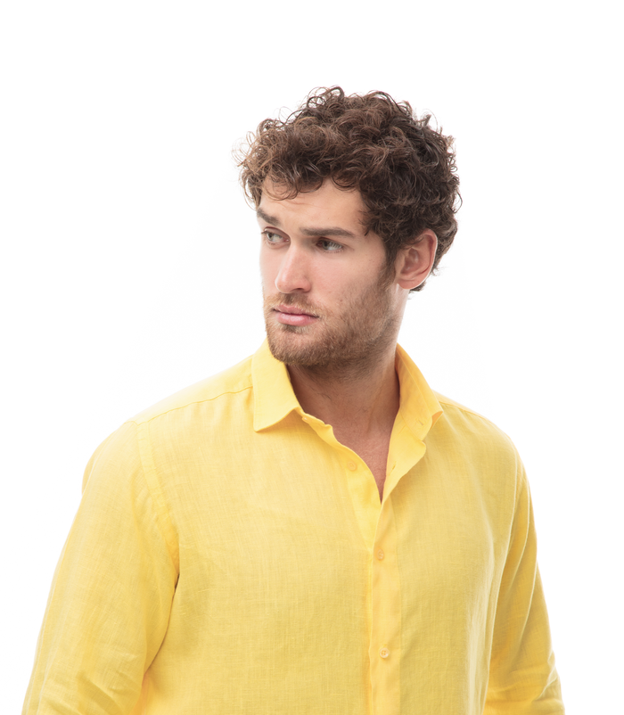 Camicia gialla in lino Valerio 1966