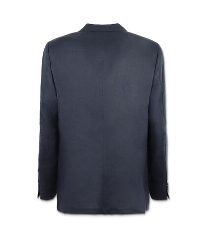 Giacca da uomo in lino blu elegante, Valerio 1966, 25R1T2443LNBLUE42, 002