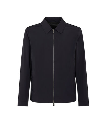 Giubbino blu navy con zip nascosta, Valerio 1966, 2785T8624TSBLUNI, 001