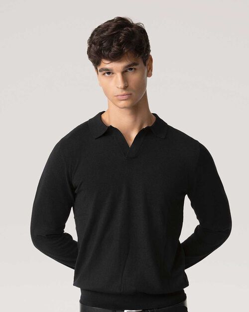 Maglione nero girocollo, BLACK