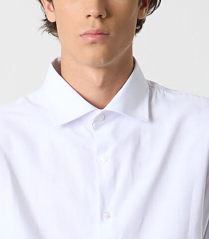 Camicia bianca in cotone da uomo, Valerio 1966, 26Z3T0026COBIAN38, 002