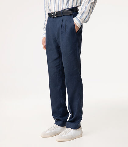 Completo pantalone avion in lino, Valerio 1966, 2784T7070LNAVIO42, 002