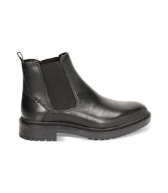Beatles neri in pelle con suola in gomma, Valerio 1966, 24N4T4201PENERO040, 001 preview