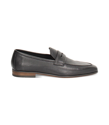 Mocassini da uomo neri in pelle basic, Valerio 1966, 25U6T3203PENERO039, 001