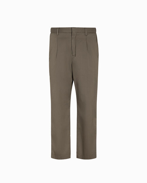 Pantaloni marroni con taglio classico, BROWN
