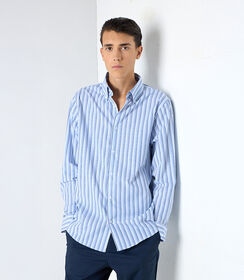 Camicia uomo button down blu-bianco, Valerio 1966, 25Z3T6060COBLBI40, 001 preview