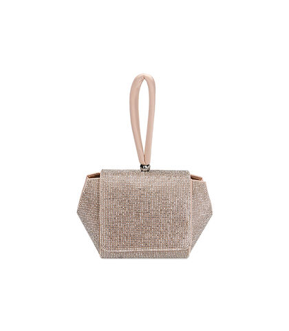 Mini bag nude in raso, Nuova Collezione, 2151T2428RSNUDEUNI, 001