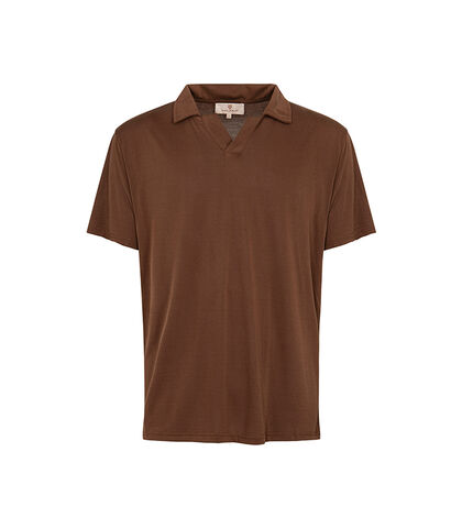 Polo marrone linea minimalista, Valerio 1966, 27C9T5580TSMARRI, 001