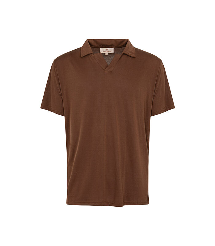 Polo marrone linea minimalista, Valerio 1966, 27C9T5580TSMARRI