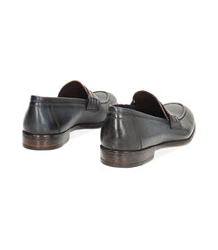 Mocassini da uomo blu in pelle, Valerio 1966, 2553T0051PEBLUE040, 004 preview