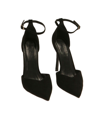 Décolleté in microfibra nera, tacco 10,5 cm , Donna, 2021T6116MFNERO035, 002