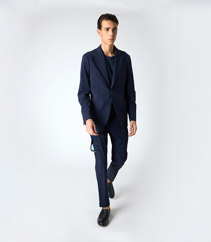 Giacca da uomo strech blu, Valerio 1966, 25R1T0006TSBLUE42, 001