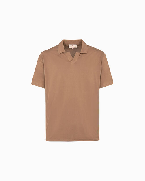 Polo nocciola vestibilit&agrave; rilassata, BROWN