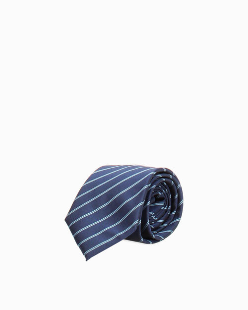 Cravatta blu con righe diagonali