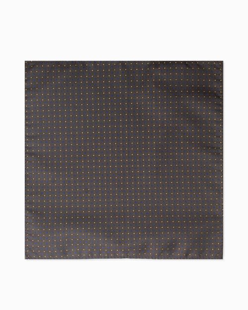 Cravatta marrone con motivi geometrici, BROWN