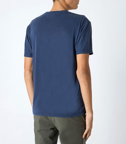 Maglietta da uomo basic, in cotone blu, Valerio 1966, 25N8T0050COBLUEI, 002