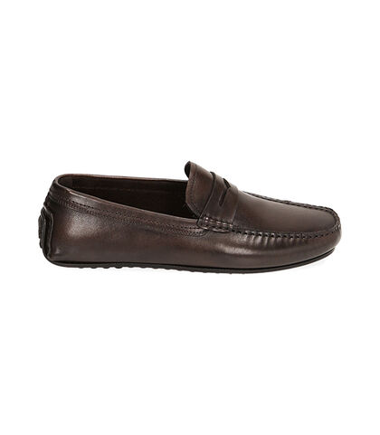 Mocassini soft testa di moro in pelle, Valerio 1966, 2114T6220PEMORO039, 001