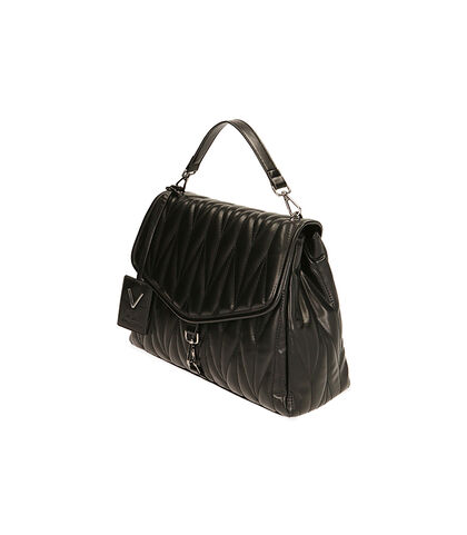 Borsa a mano nera matelassé, Valerio 1966, 20D2T2205EPNEROUNI, 002