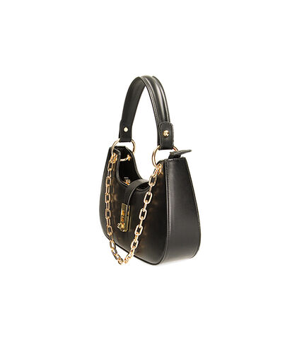 Borsa piccola nera con catena, Valerio 1966, 2251T5078EPNEROUNI, 002