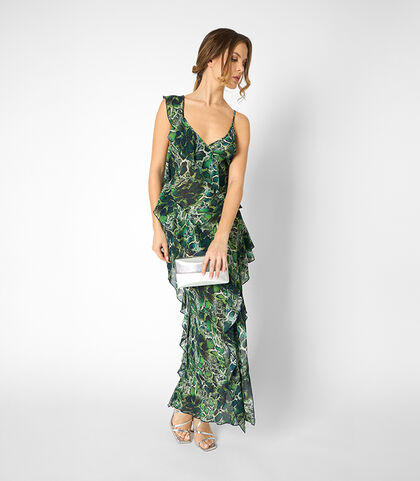 Vestito donna stampa rettile verde, Valerio 1966, 25C9T4529TSVERDI, 001