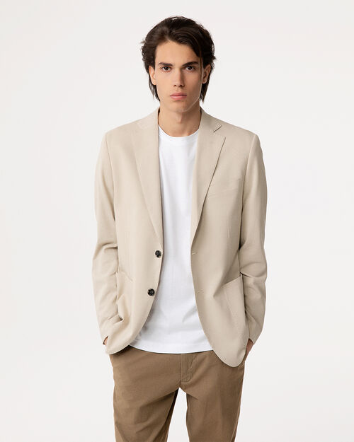 Giacca beige casual-chic, BEIGE