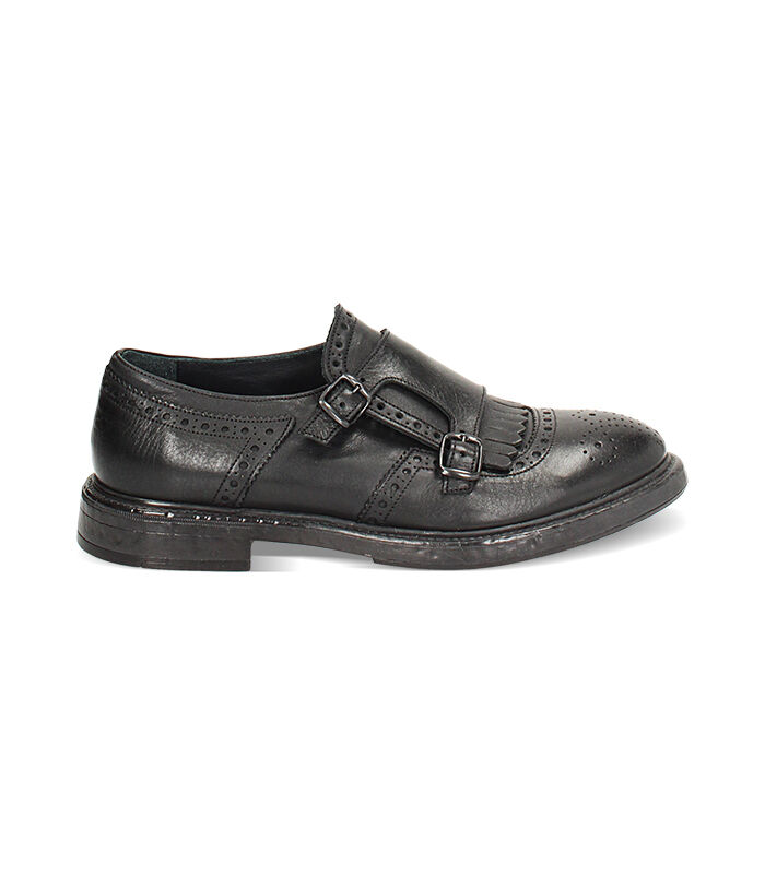 CALZATURA UOMO ALLACCIATO PELLE NERO, Valerio 1966, 2453T4001PENERO039