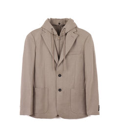 Giacca con cappuccio beige, Valerio 1966, 26J3T0110TSBEIG42, 003 preview