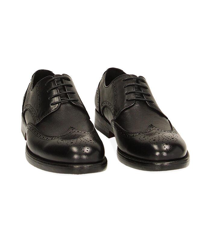 Stringate uomo Duilio nere in pelle Valerio 1966