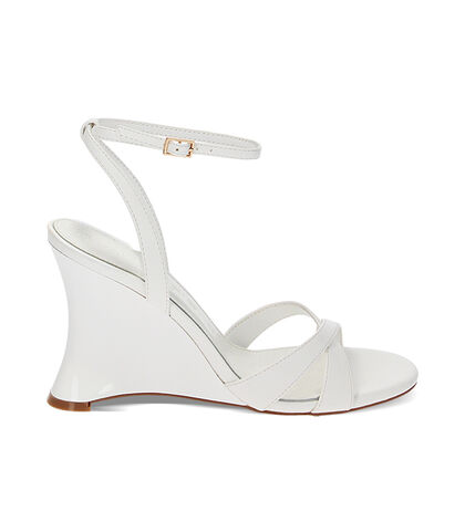 Sandali bianchi con zeppa, Valerio 1966, 2321T0498EPBIAN035, 001