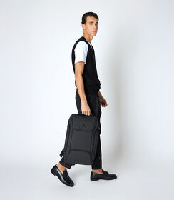 Zaino nero in tessuto porta pc, Valerio 1966, 23U2T7267TSNEROUNI, 002 preview
