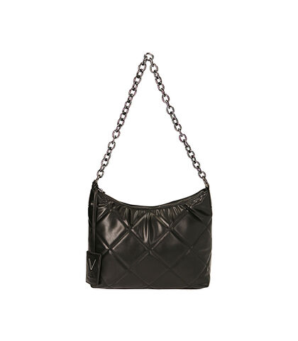 Borsa a spalla nera matelassé, Valerio 1966, 20D2T2230EPNEROUNI, 001
