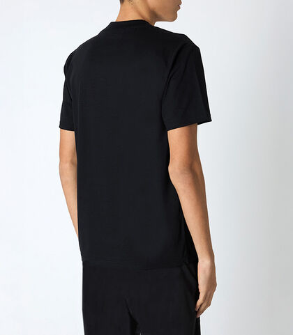 T-shirt da uomo in cotone nero, Valerio 1966, 25N8T0049CONEROI, 002