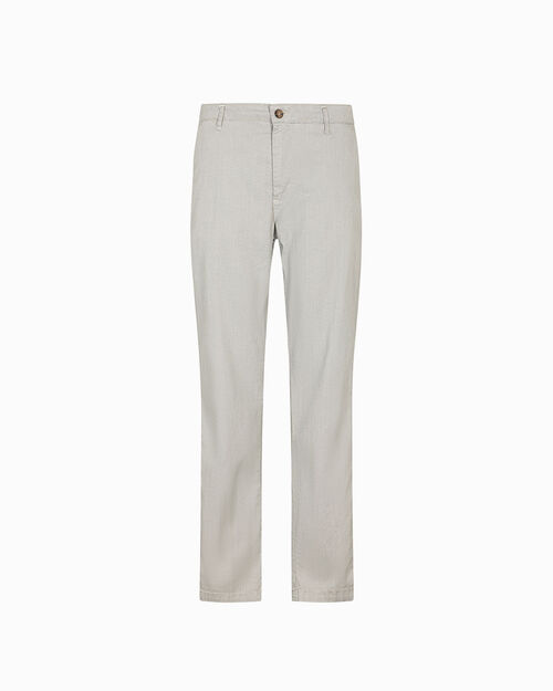 Pantalone beige con chiusura a zip, BEIGE