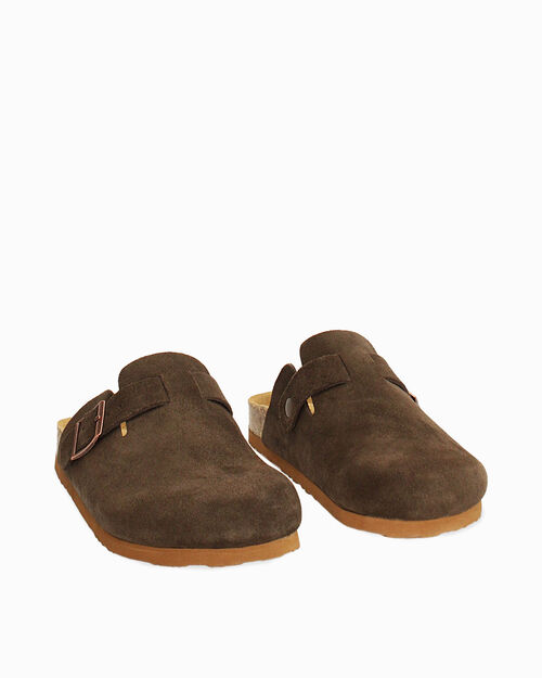 Sabot uomo con suola fussbett testa di moro, DK BROWN