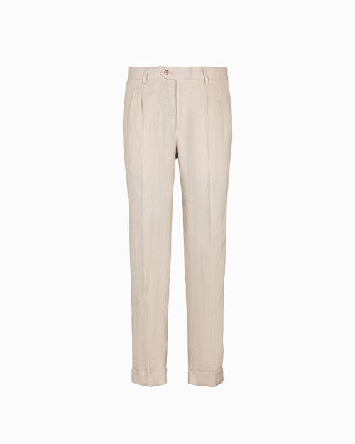 Completo pantalone sabbia con pieghe eleganti, SAND