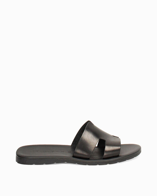 Sandali da uomo in vacchetta neri, BLACK