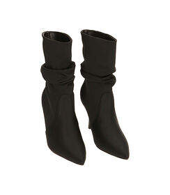 Ankle boots neri in tessuto, tacco 8,5 cm , Valerio 1966, 2021T2815LYNERO035, 002 preview