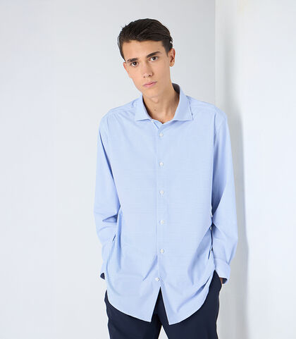 Camicia uomo blu-bianco, Valerio 1966, 25R1T2411TSBLBI42, 001