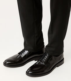 Scarpa allacciata nera con finiture artigianali, Valerio 1966, 2777T4001APNERO040, 002 preview